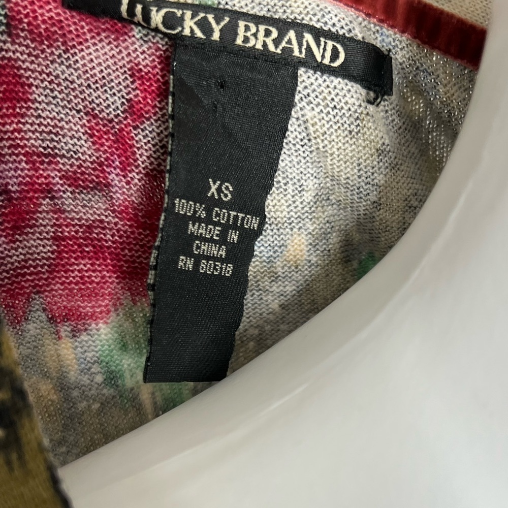 Vintage Lucky Brand Women’s Floral Cardigan Sweater - Picture 8 of 11